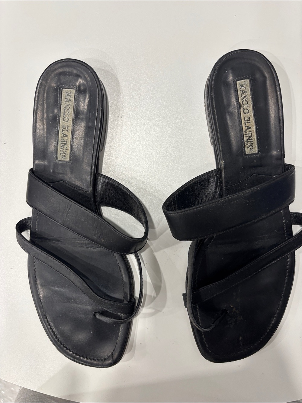 Manolo Blahnik Open Toe Sandals Size 381/2 - Picture 2 of 7